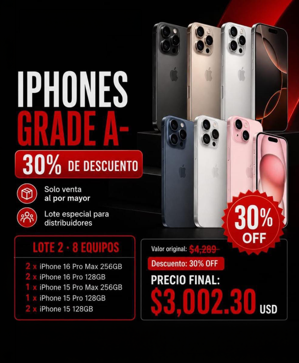 Lote #2 iPhone Grade A-